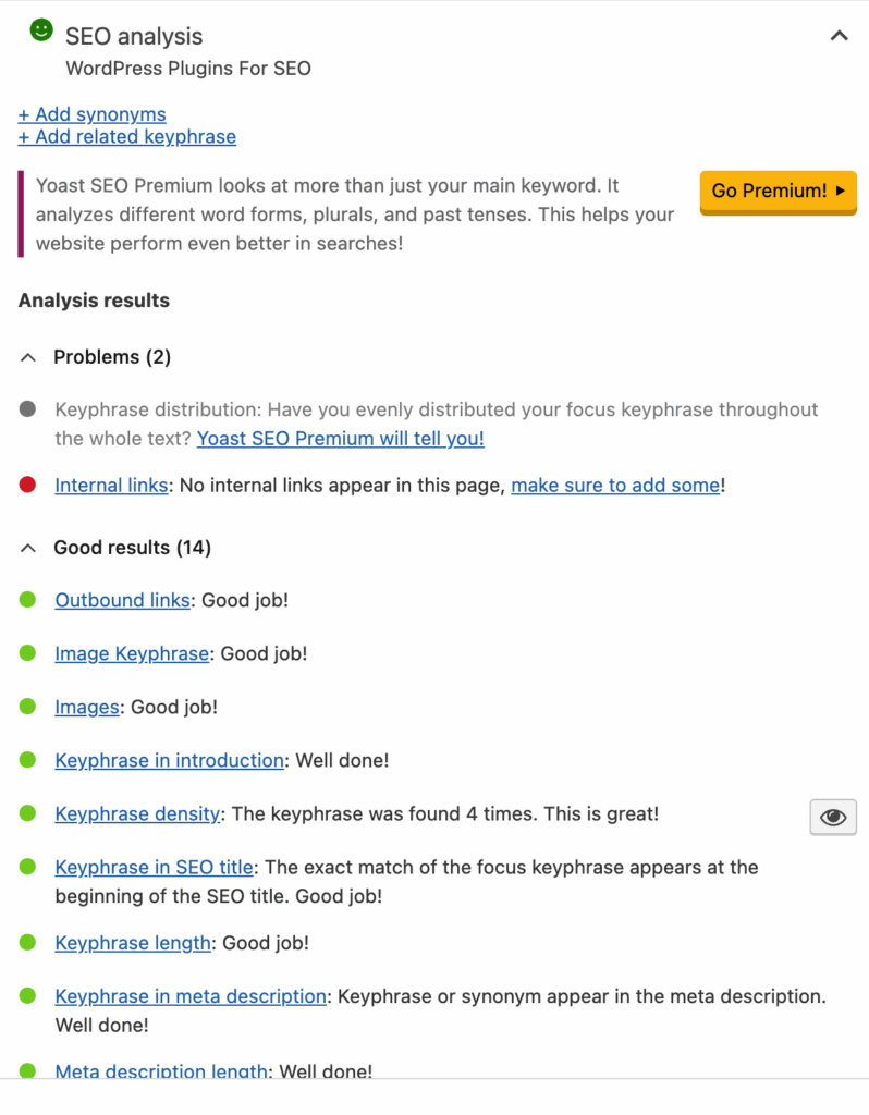Yoast SEO WordPress SEO plugin is a great free tool.