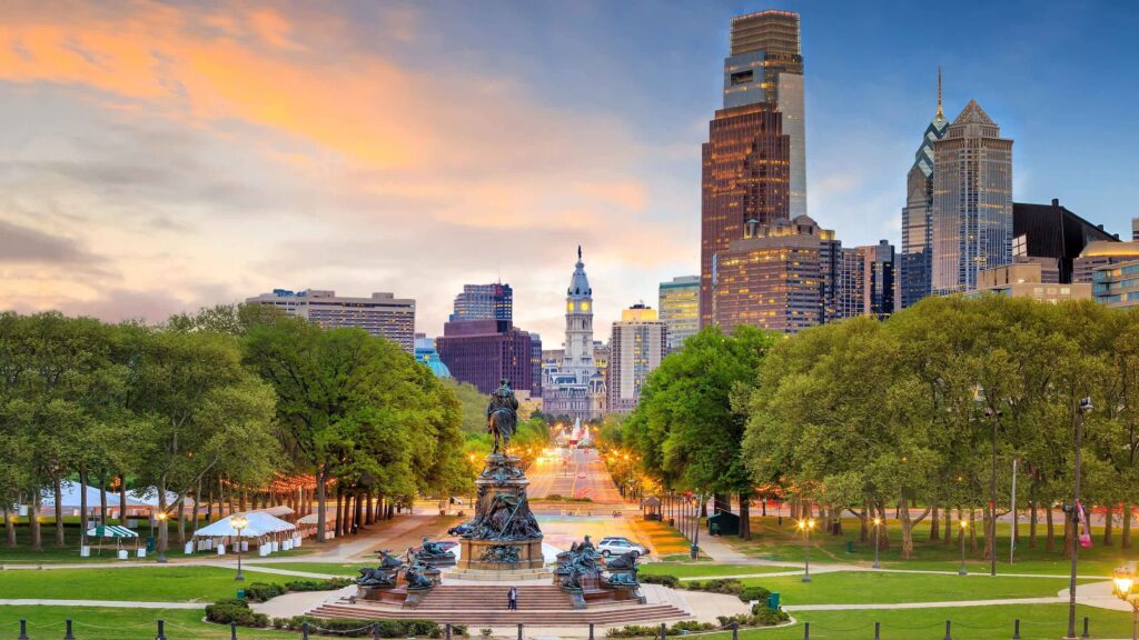 image of philly skyline for philly web design header image