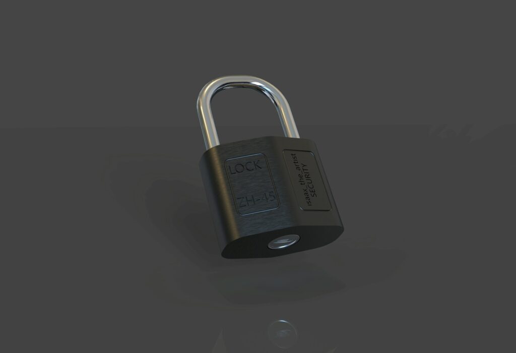 a picture of a lock showcasing a secure password generator