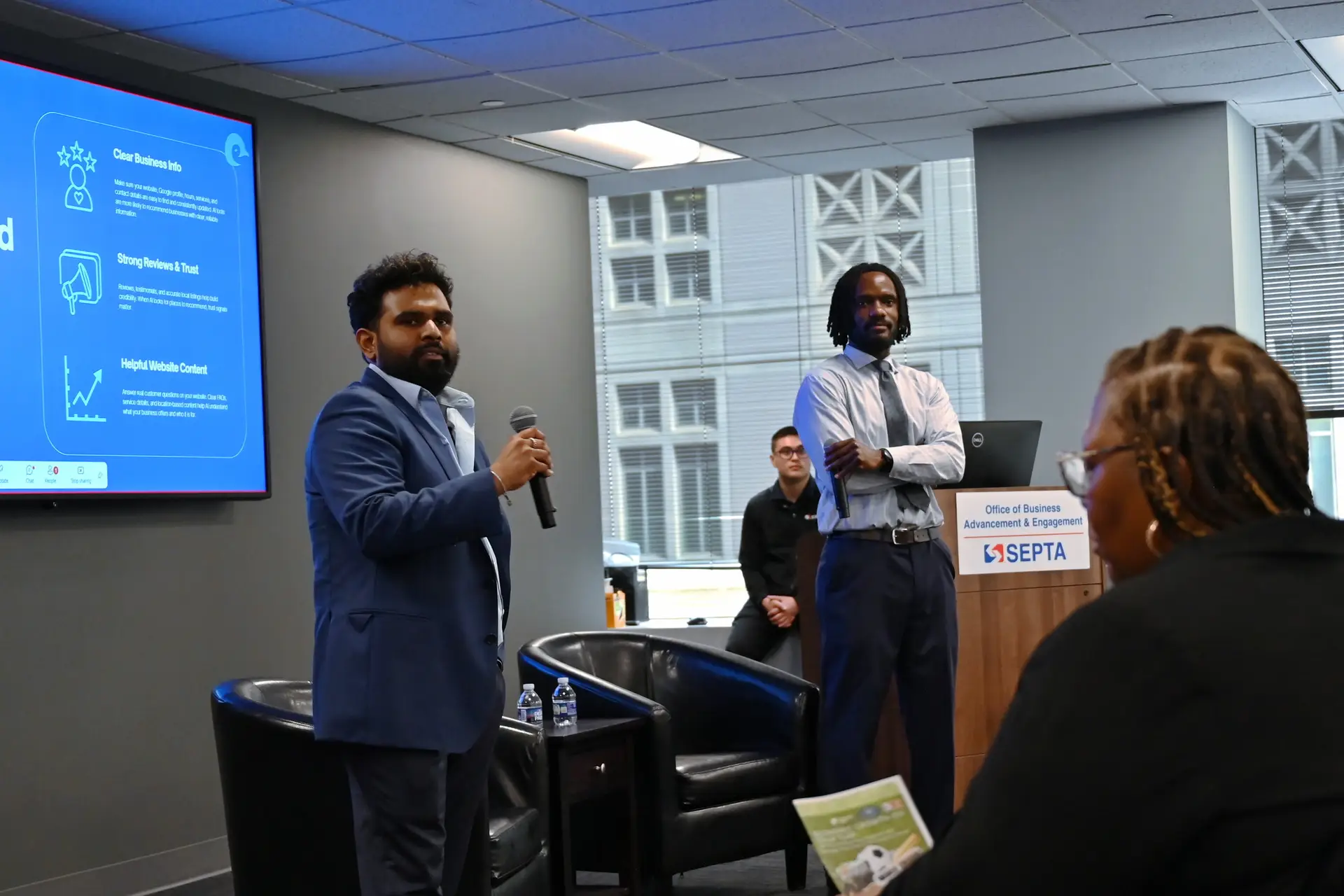 Dan and Mario at SEPTA event by Ken Huang